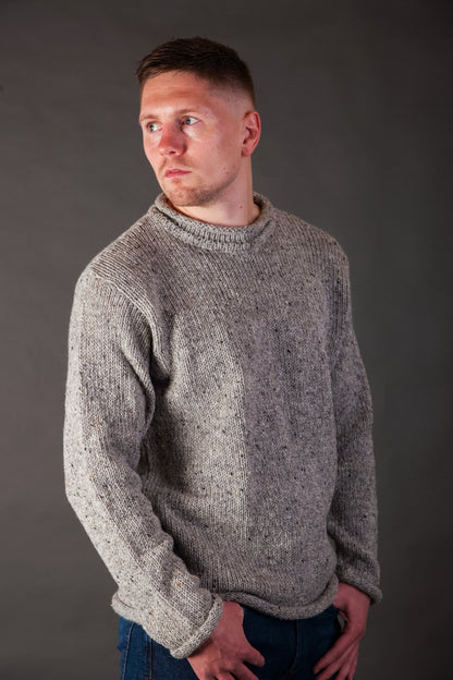 Donegal Yarn, Roll Neck Sweaters, Fisherman Sweater, Original Knitwear Irish Hand-loomed, 100% Pure Wool, Merino - World wide Delivery, www.donegalknitwear.com 